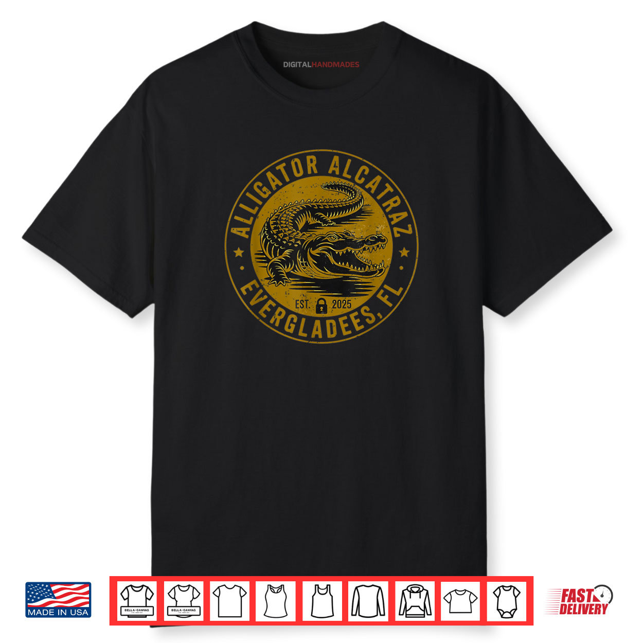 Alligator Alcatraz Florida Everglades Parody Design Shirt