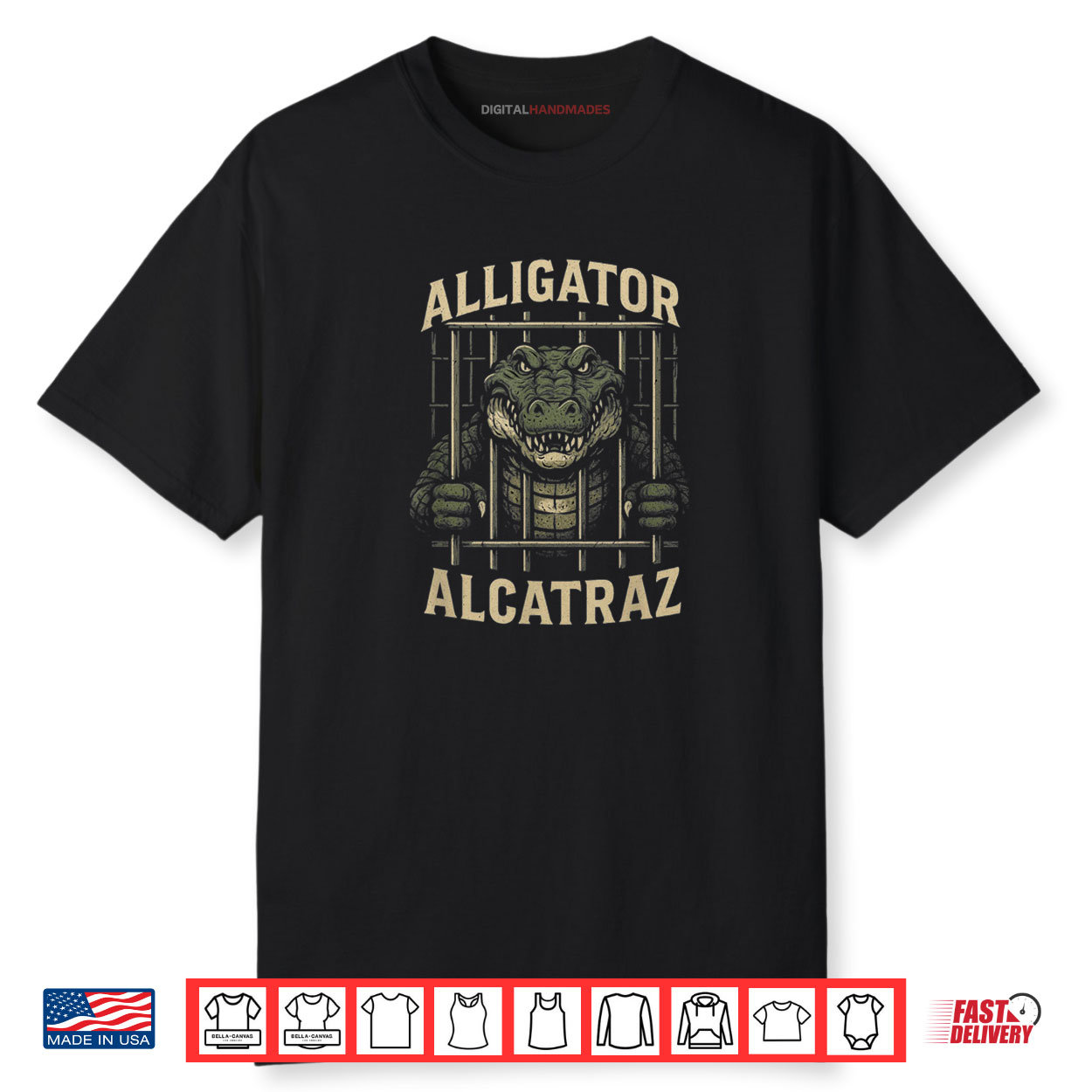 Alligator Alcatraz Locked Up Swamp Parody Shirt