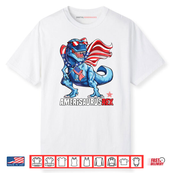 Amerisaurus TRex Dinosaur 4th of July Shirt