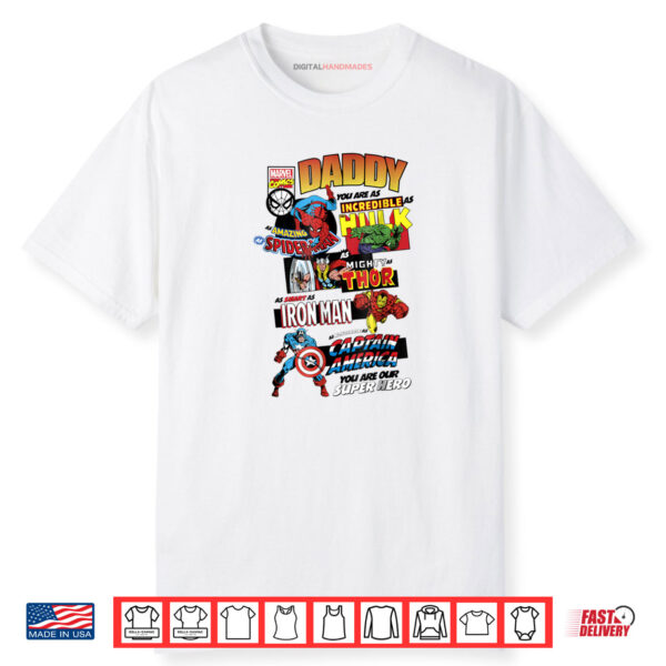 Avengers Father’s Day Retro Comic Graphic Shirt