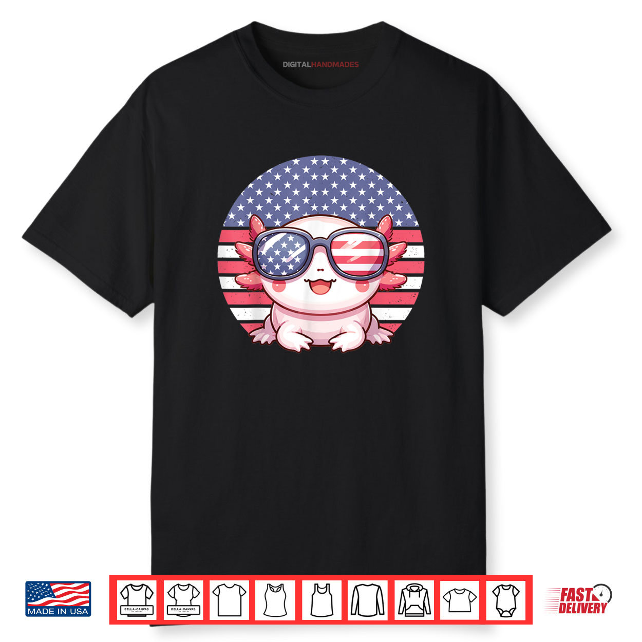 Axolotl American Flag 4th of July Axolotl Shirt Axolotl American Flag 4th of July Axolotl Shirt