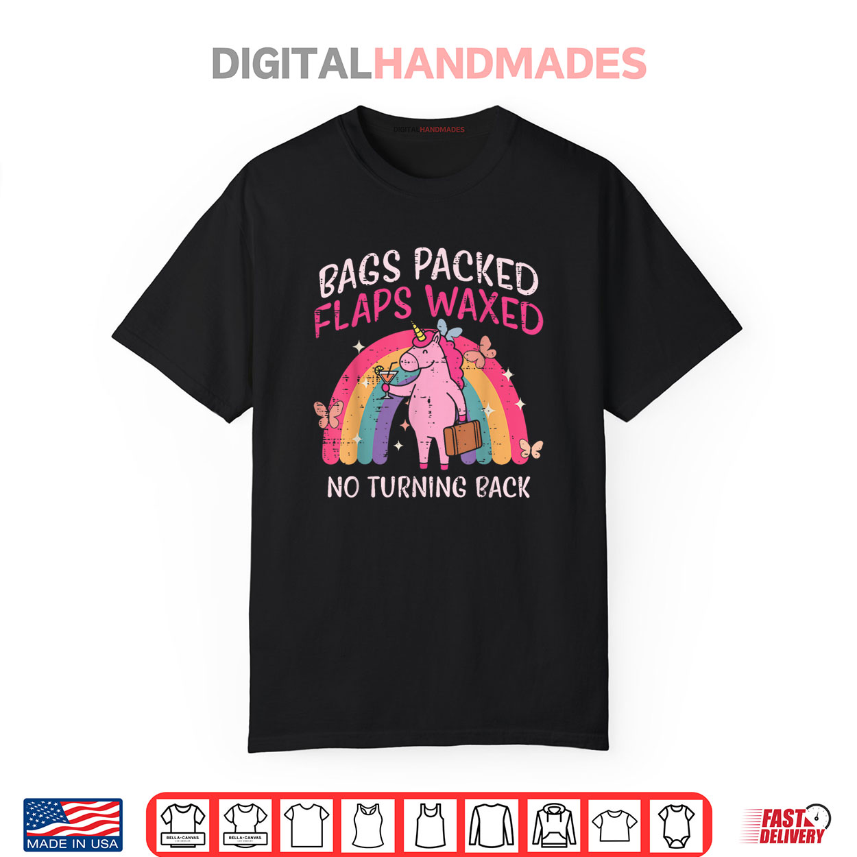 Bags Packed Unicorn Funny Inappropriate Vacation Shirt