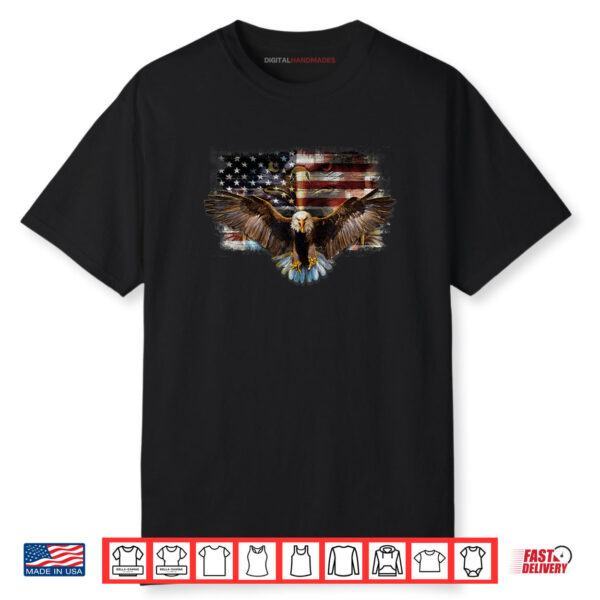 Bald Eagle 4th of July American USA Flag Eagle Patriotic Shirt