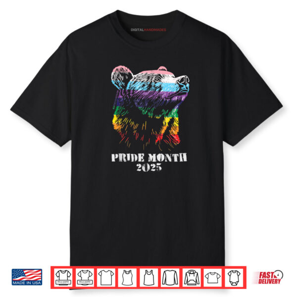 Bear Pride Flag Rainbow for 2025 Month Shirt