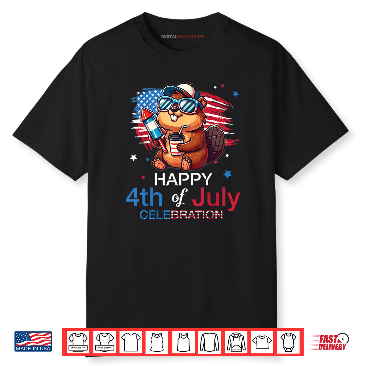 Beaver Red White And Blue Happy 4th Of July Day Celebration Shirt Beaver Red White And Blue Happy 4th Of July Day Celebration Shirt