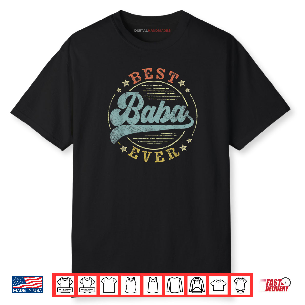 Best Baba Ever Father’s Day Baba Gifts Vintage Emblem Shirt