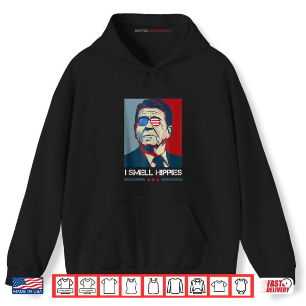 Black Hoodie I Smell Hippies Retro American Flag Patriotic 4th Of July Shirt digitalhandmades