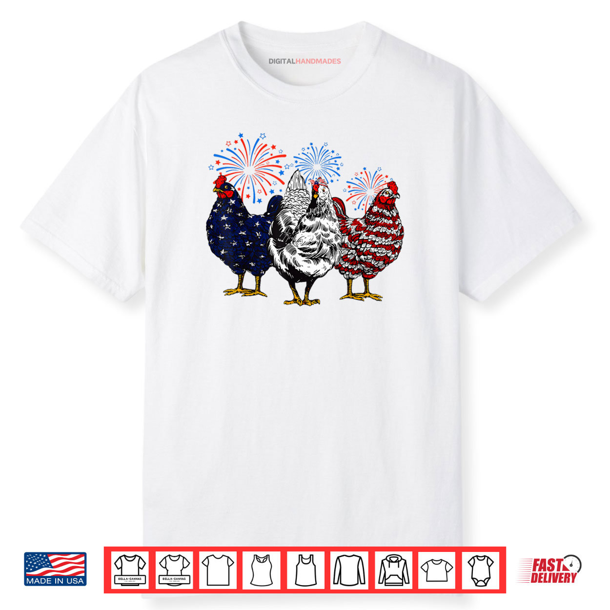 Chicken USA Flag Chick Patriotic Chicken Lover 4th Of July Shirt Chicken USA Flag Chick Patriotic Chicken Lover 4th Of July Shirt
