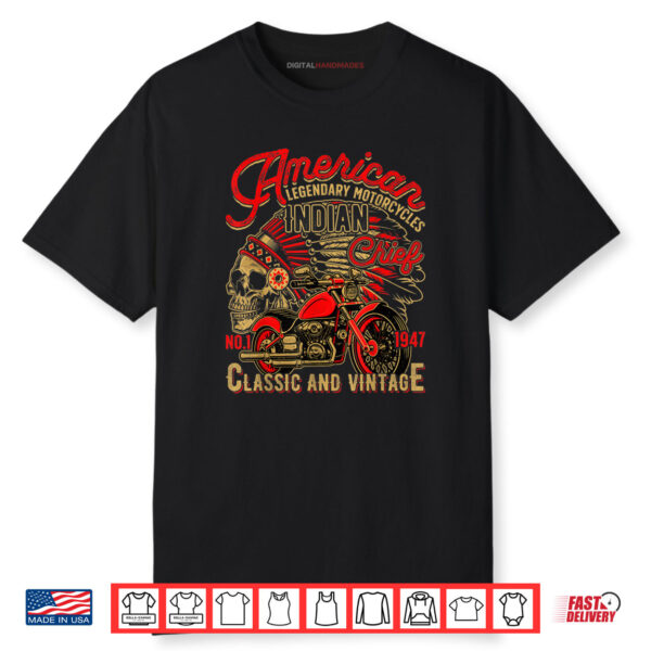 Christmas Motocross Motorcycle Biker Vintage Retro American Shirt