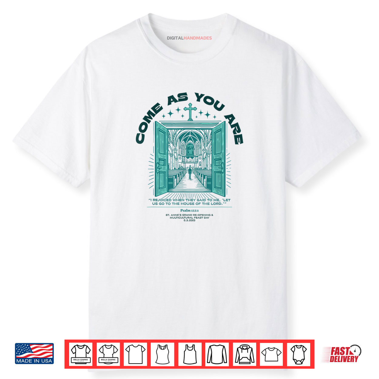 Church Welcome Psalm1221 OpenDoors Light Shirt