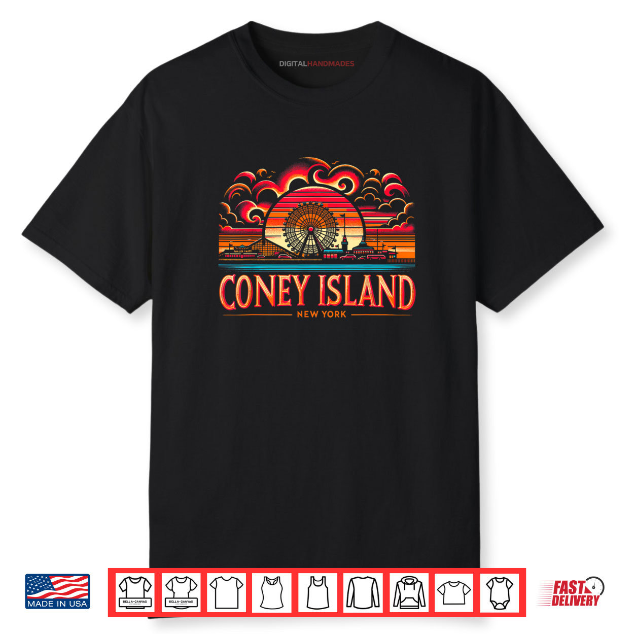 Coney Island New York Travel Summer Family Vacation Shirt