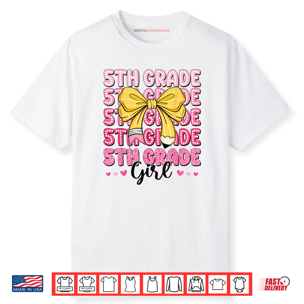 Coquette 5th Grade First Day Of Back To School Girls Outfits Shirt
