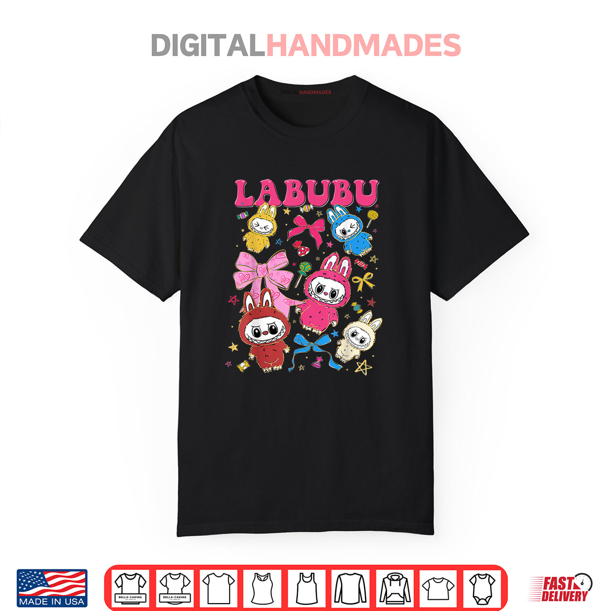 Coquette Bow Labubu The Monsters Labubu Lover Shirt Coquette Bow Labubu The Monsters Labubu Lover Shirt