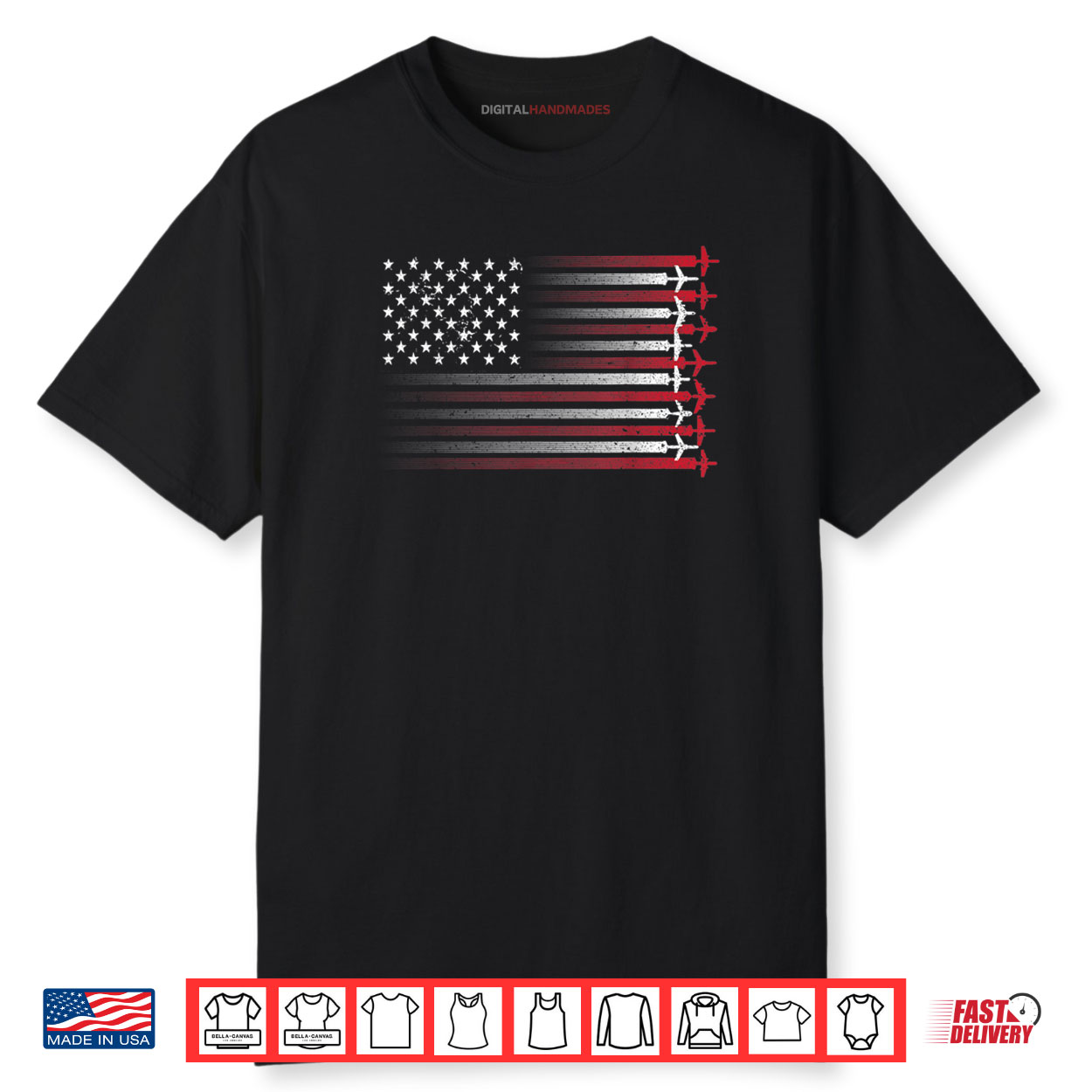 Cute Airplane Pilot Art For Men Women Aviation 4th Of July Shirt