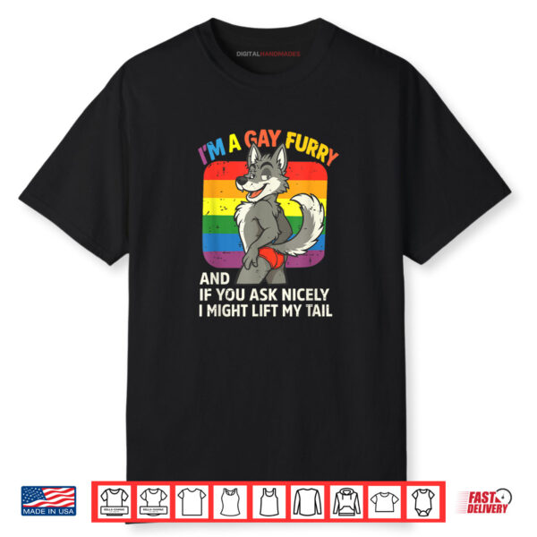 Cute I’m A Gay Furry Pride Month Gay LGBTQ Rainbow Fox Furry Shirt