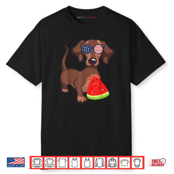 Dachshund 4th Of July Watermelon Novelty Gift Shirt Shirt
