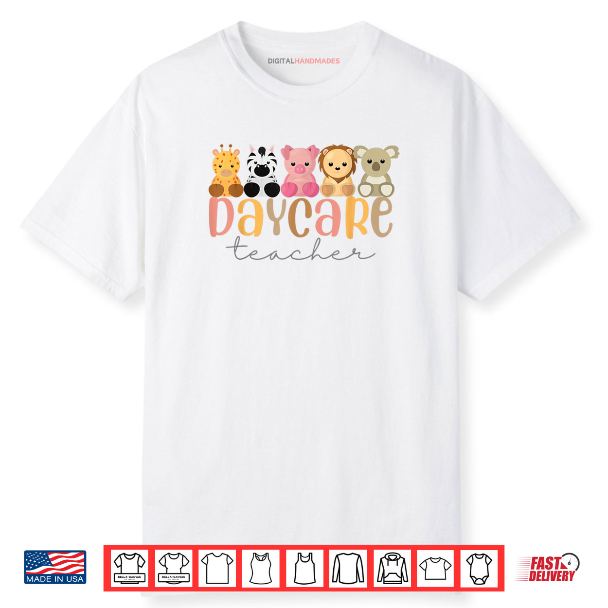 Daycare Teacher Animals Daycare Provider Back To School Shirt Daycare Teacher Animals Daycare Provider Back To School Shirt