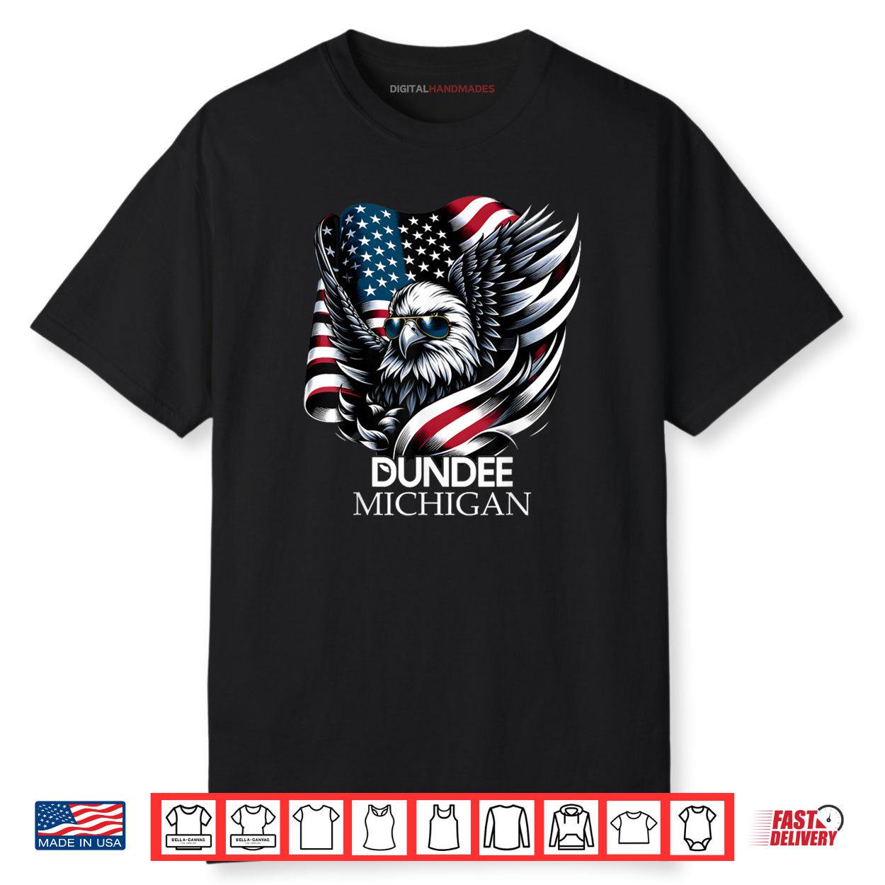 Dundee Michigan 4th Of July USA American Flag Shirt Dundee Michigan 4th Of July USA American Flag Shirt