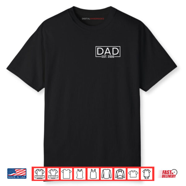 Father’s Day Dad Est 2000 Logo Expect Pregnancy Announcement Shirt