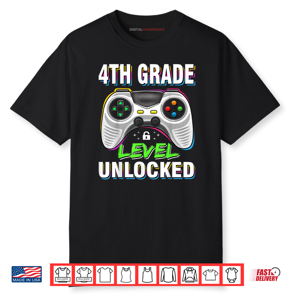 First Day Of 4th Grade Gaming Back To School Shirt First Day Of 4th Grade Gaming Back To School Shirt
