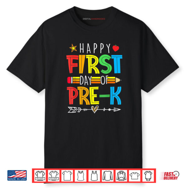 First Day Of Pre K Teacher Back To School Shirt