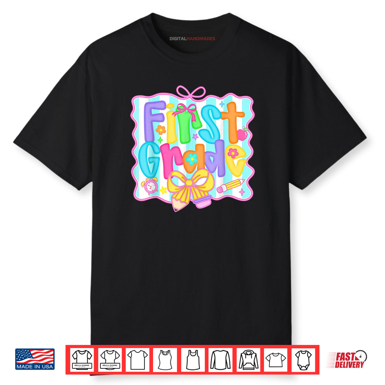 First Grade First Day Of School 1st Grade Teacher Girls Shirt