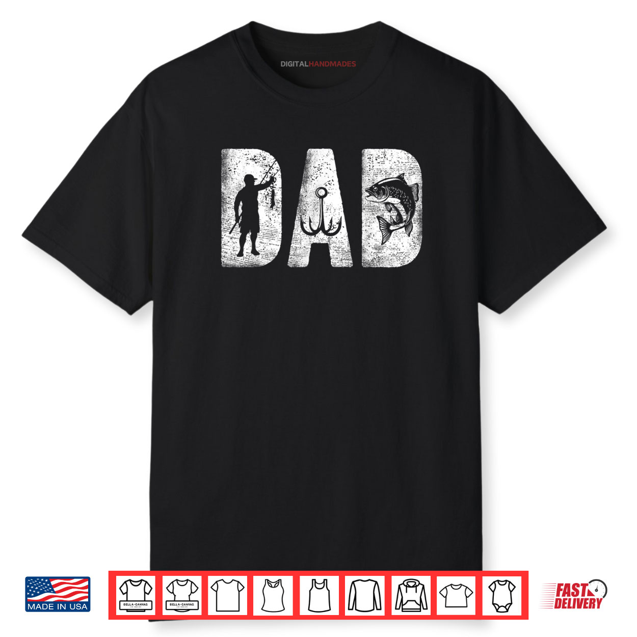 Fishing Dad Classic Bold Font Father’s Day Fish Daddy Shirt Fishing Dad Classic Bold Font Father’s Day Fish Daddy Shirt