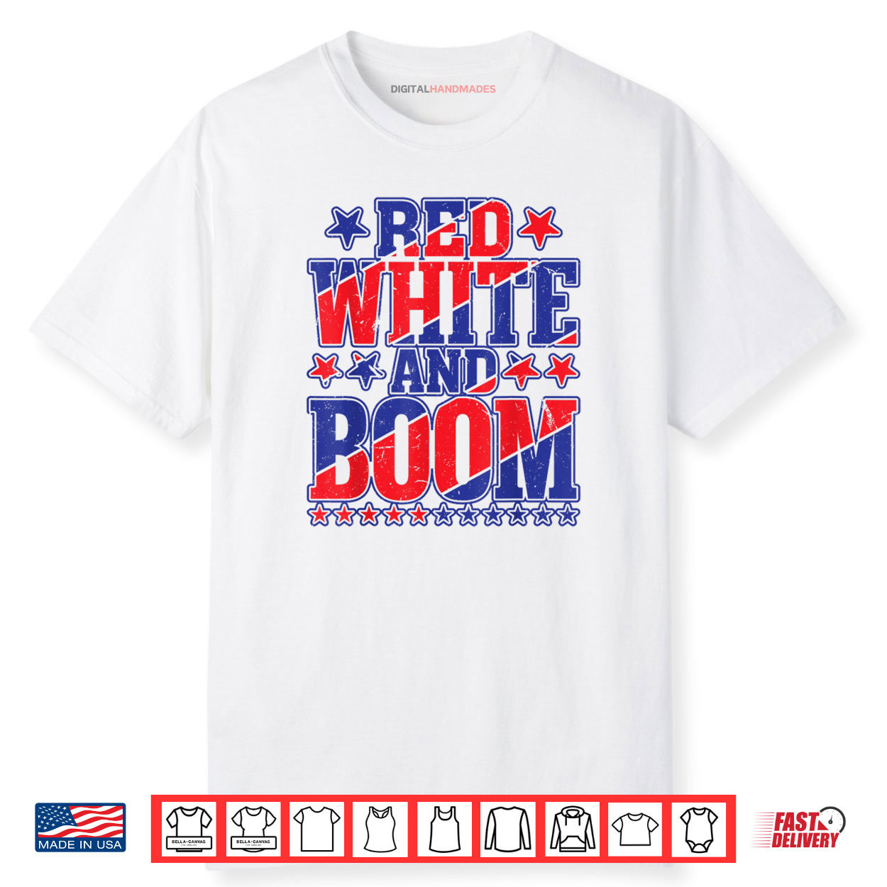 Funny 4th Of July Red White And Boom Shirt