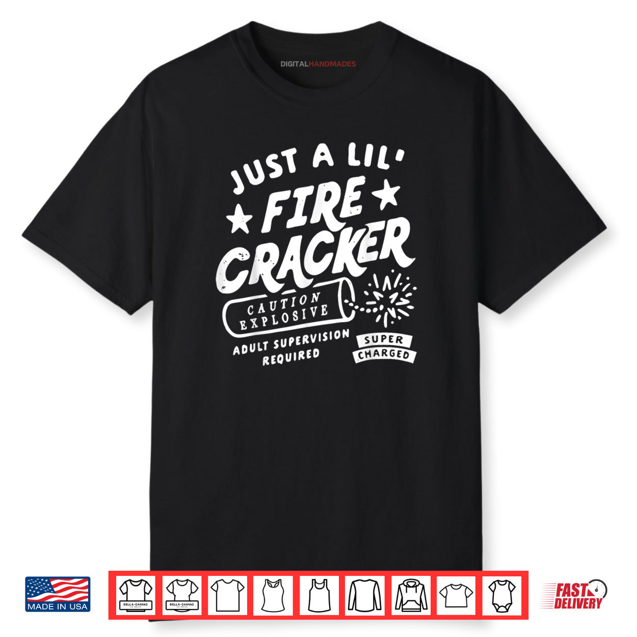 Funny Just A Lil’ Firecracker Cute Toddler Youth 4th of July Shirt Funny Just A Lil’ Firecracker Cute Toddler Youth 4th of July Shirt