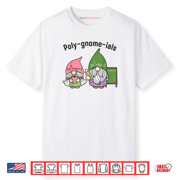 Funny Math Teacher Poly gnome ials Algebra Teacher Calculus Shirt