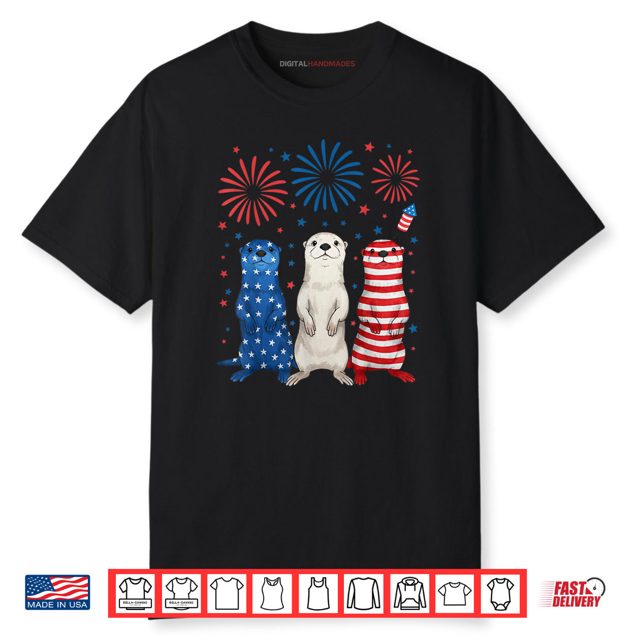 Funny Patriotic Otters USA Flag 4th of July Otter Lover Shirt Funny Patriotic Otters USA Flag 4th of July Otter Lover Shirt