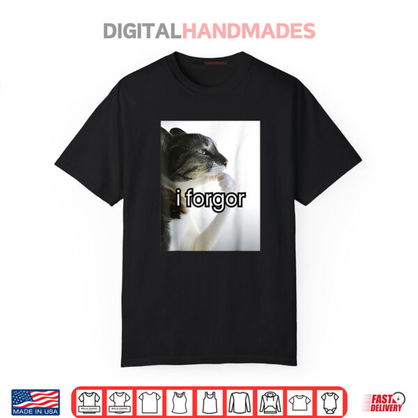 Funny Silly Cat Meme I Forgor Cringe Brainrot Meme Shirt