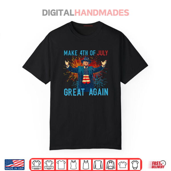 Funny Trump Make 4th of July Great Again Firework Shirt