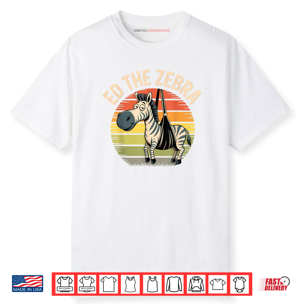 Funny Zebra Captured Ed The Zebra Captured Retro Zebra Shirt