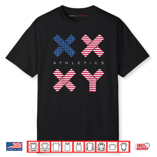 Gender Genetic American Flag XX XY Athletics Shirt