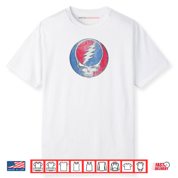 Grateful Dead Distressed Steal Your Face Logo Vintage Band Shirt