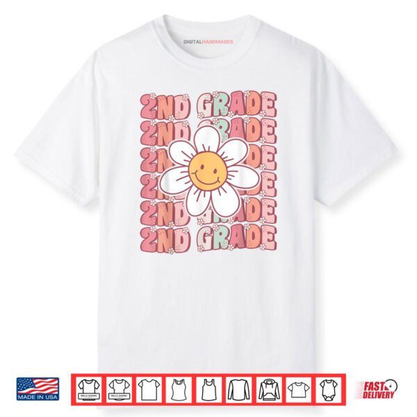 Groovy 2nd Grade Back To School First Day of Second Grade Shirt