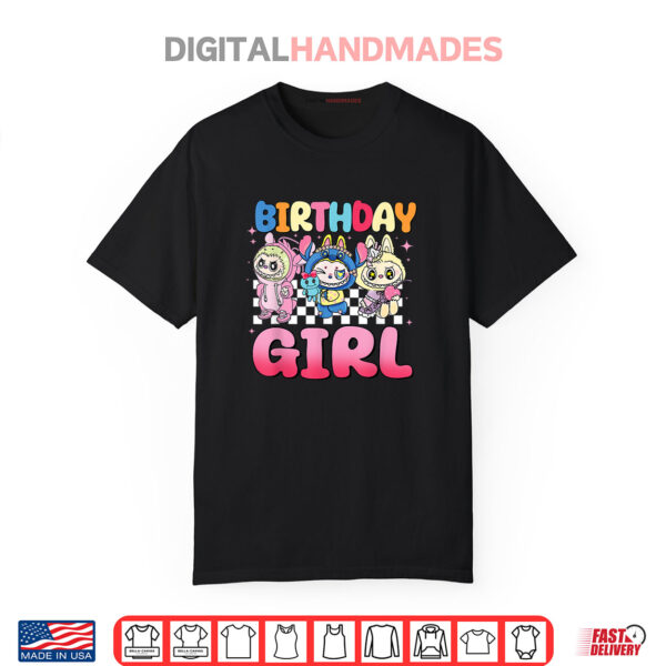 Groovy Happy Birthday Girls Kids Teens Labubu Bday Shirt