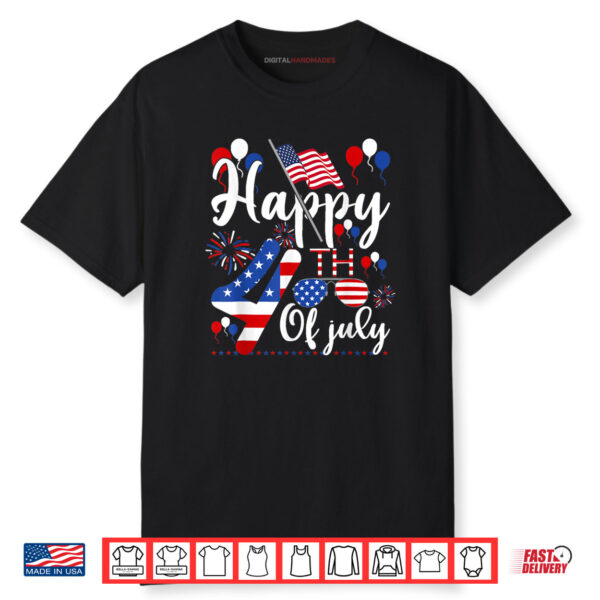 Happy Fourth Of July Patriotic US American Flag 4th Of July Shirt
