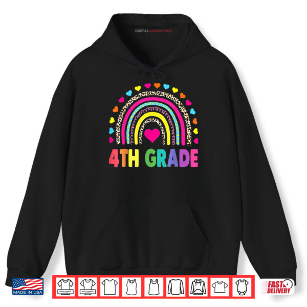 4th Grade Teacher Leopard Rainbow Back To School Shirt 2 Hoodie 4th Grade Teacher Leopard Rainbow Back To School Shirt