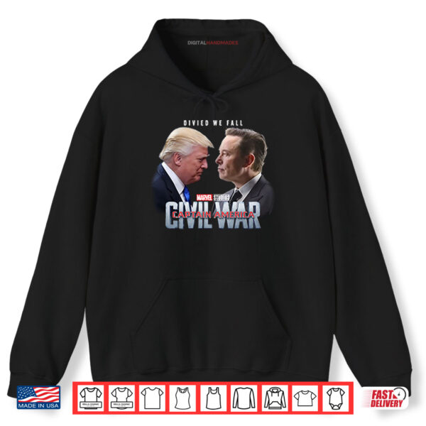 Hoodie Captain America Civil War Trump Vs Elon Shirt
