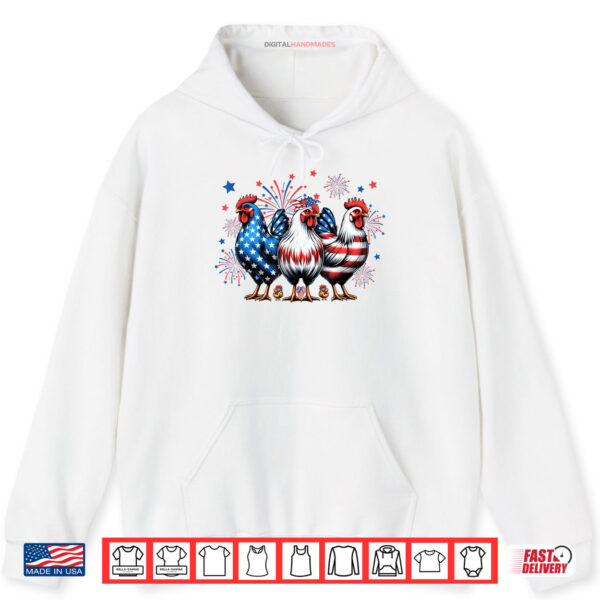 Cute Chicken USA Flag Patriotic Chicken Lover 4th of July Shirt 2 Hoodie Cute Chicken USA Flag Patriotic Chicken Lover 4th of July Shirt