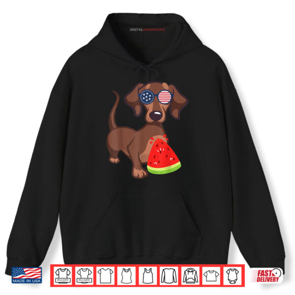 Hoodie Dachshund 4th Of July Watermelon Novelty Gift Shirt Shirt digitalhandmades