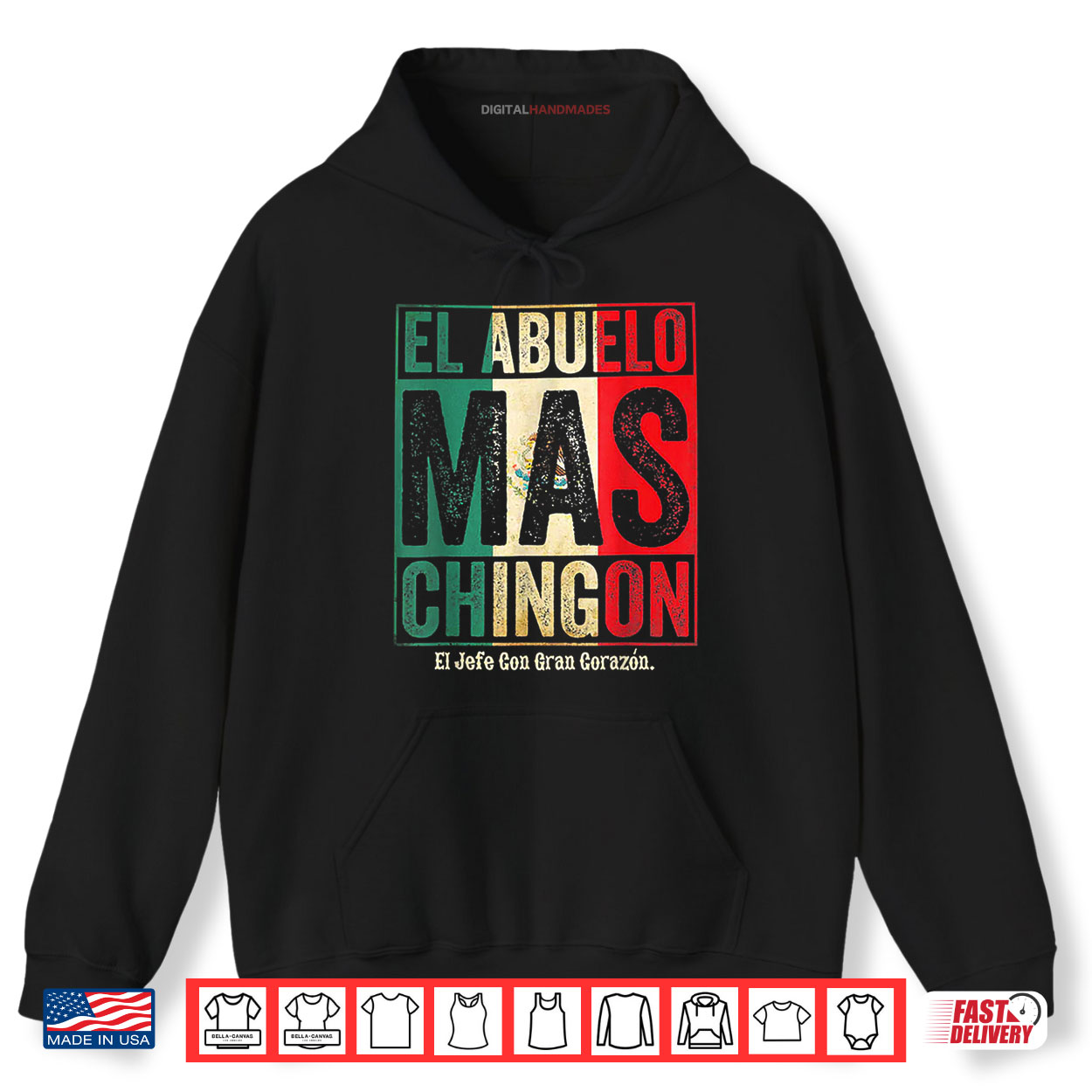 El Abuelo Mas Chingon Jefe Con Gran Corazon Shirt El Abuelo Mas Chingon Jefe Con Gran Corazon Shirt