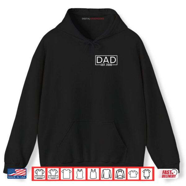 Hoodie Fathers Day Dad Est 2000 Logo Expect Pregnancy Announcement Shirt