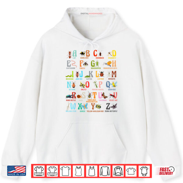 Hoodie Funny Insect Animals Alphabet Kindergarten Back To School Shirt
