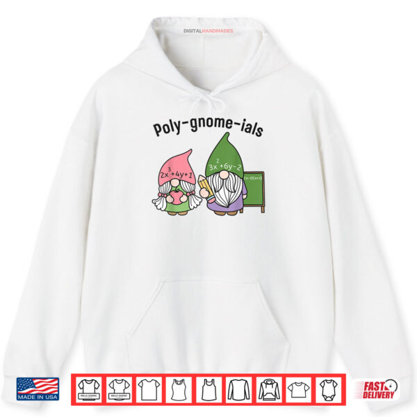 Hoodie Funny Math Teacher Poly gnome ials Algebra Teacher Calculus Shirt