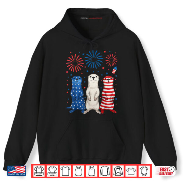 Funny Patriotic Otters USA Flag 4th of July Otter Lover Shirt 2 Hoodie Funny Patriotic Otters USA Flag 4th of July Otter Lover Shirt digitalhandmades