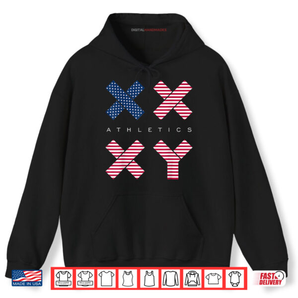 Hoodie Gender Genetic American Flag XX XY Athletics Shirt