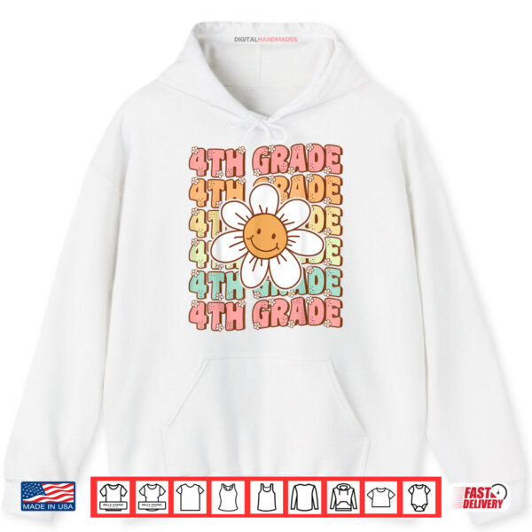 Hoodie Groovy 4th Grade Back To School First Day of Fourth Grade Shirt